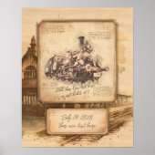 stoomtrein / locomotief Art. Driver Gift Poster (Voorkant)