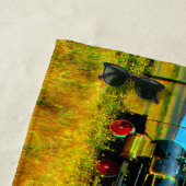 Stoomtrein locomotief - Jouw naam toevoegen - Strandlaken (In situ)