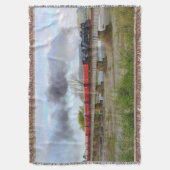 Stoomtrein met 16-Throw Blanket Deken (Voorkant Verticaal)