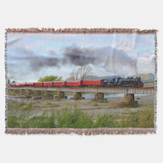 Stoomtrein met 16-Throw Blanket Deken (Voorkant)
