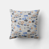 Stoomtrein met dieren op Tracks-Baby Kussen (Achterkant)