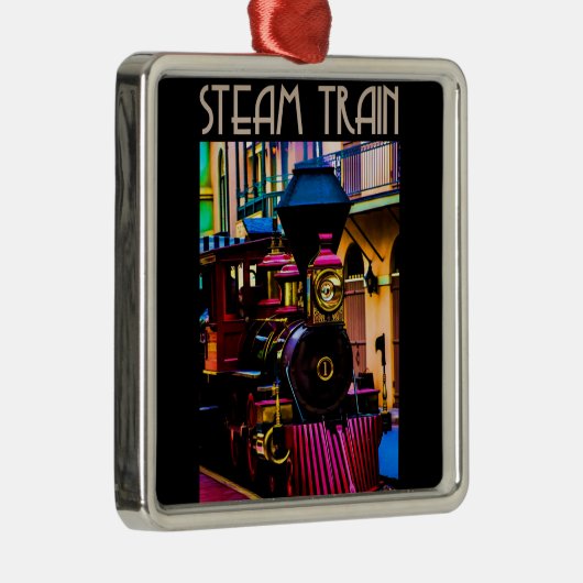 Stoomtrein Metalen Ornament (Rechts)