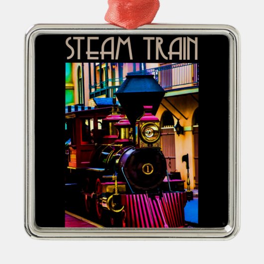 Stoomtrein Metalen Ornament (Voorkant)