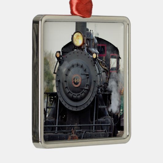 Stoomtrein Metalen Ornament (Rechts)