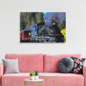  stoomtrein - Naam toevoegen Canvas Afdruk (Insitu (Woonkamer))