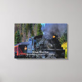  stoomtrein - Naam toevoegen Canvas Afdruk (Voorkant)