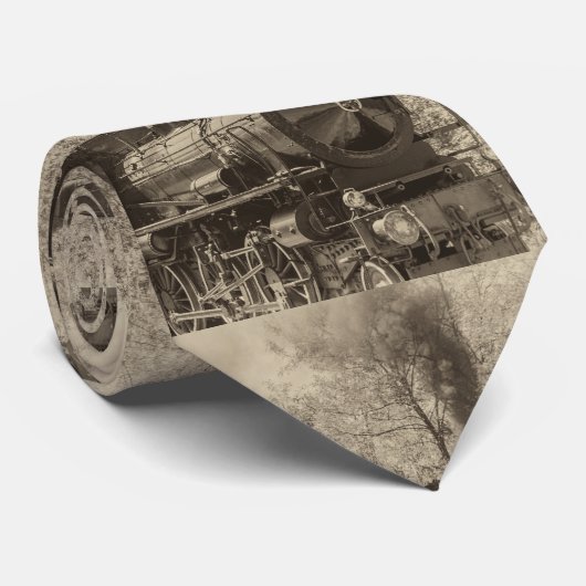 stoomtrein Necktie Stropdas (Opgerold)