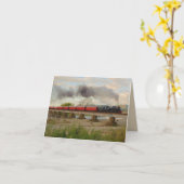 Stoomtrein Nieuw-Zeeland Platteland Foto Note Kaart (Gele Bloem)