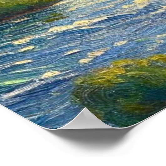 Stoomtrein op Bridge Painting Poster (Hoek)