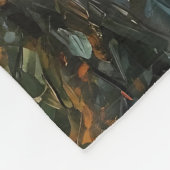 Stoomtrein op een brug - olieverfschilderij fleece deken (Hoek)