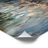 Stoomtrein op een brug - olieverfschilderij perfect poster (Hoek)