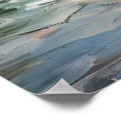 Stoomtrein op een brug - olieverfschilderij poster (Hoek)