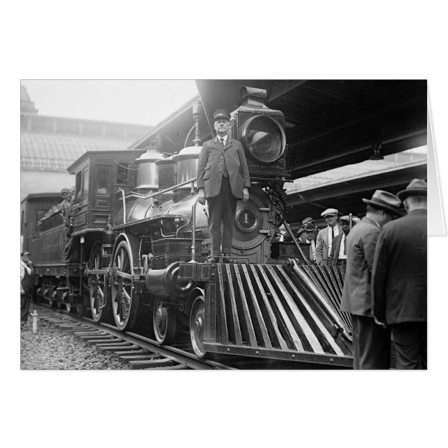 Stoomtrein op het station, 1923 (Voorkant Horizontaal)