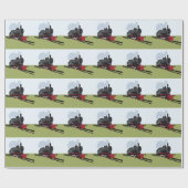 stoomtrein op spoorbaan Art Cadeaupapier (Vlak)