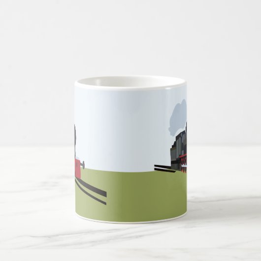  stoomtrein op spoorbaan Art Koffiemok (Center)