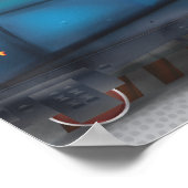  stoomtrein op station poster (Hoek)