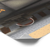  stoomtrein op station poster (Hoek)