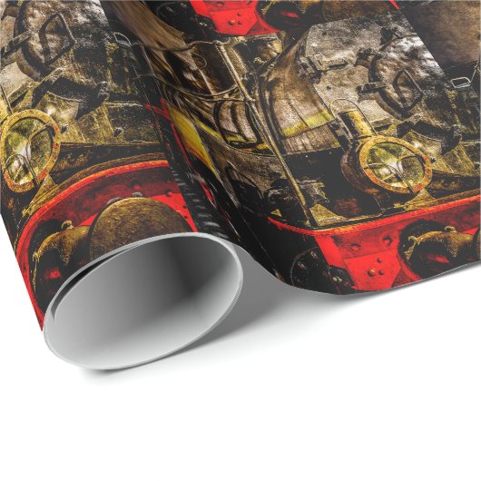  stoomtrein - Oude tijdopnemer Cadeaupapier (Rol Hoek)