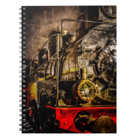 stoomtrein - Oude tijdopnemer Notitieboek (Voorkant)