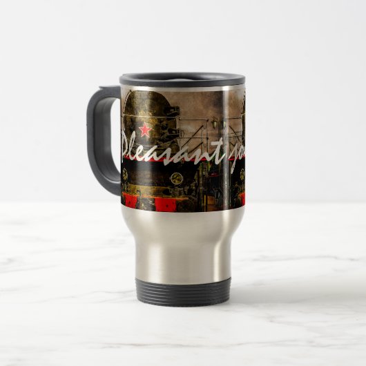  stoomtrein - over de richtsnoeren reisbeker (Voorkant links)