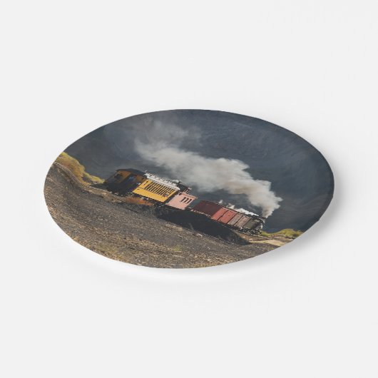 Stoomtrein Papieren Bordje (Gekanteld)