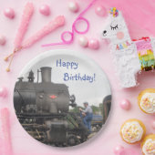  stoomtrein papieren bordje (Feest)