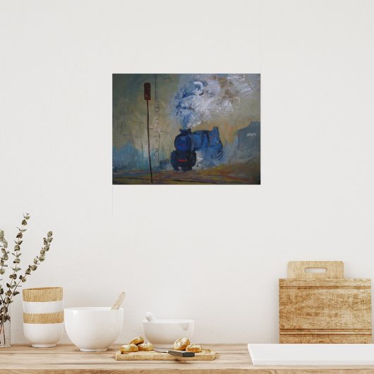 stoomtrein poster (Keuken)