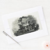  stoomtrein rechthoekige sticker (Envelop)