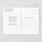 stoomtrein retro kerst dank u briefkaart (Achterkant)