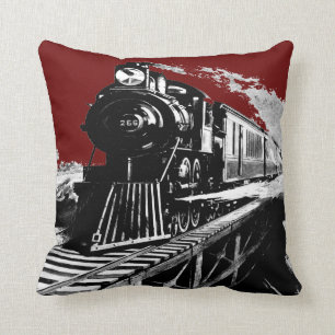 stoomtrein rood_zwart  kussen COLOR VERANDERING