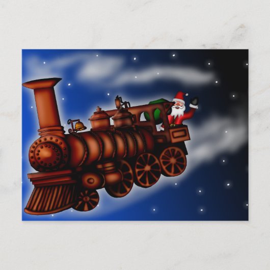 Stoomtrein Santa, briefkaart (Voorkant)
