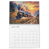 Stoomtrein schilderijen, 12 verschillende, kalender (Jan 2027)