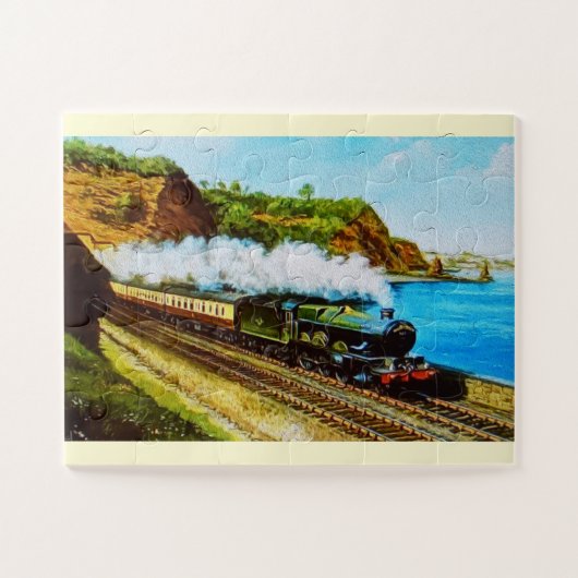 Stoomtrein schilderkunst legpuzzel (Horizontaal)