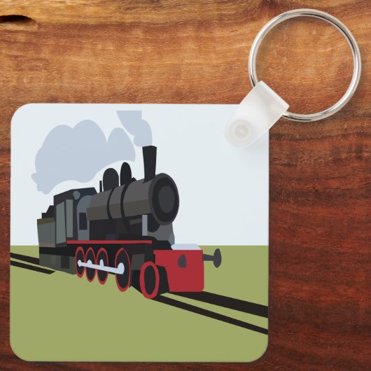 stoomtrein sleutelhanger (Achterkant)