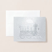 Stoomtrein spoorstaaf lijn art kaart (Voorkant met envelop)