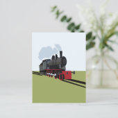 Stoomtrein Spoorweg Briefkaart (Staand voorkant)