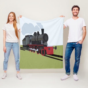 Stoomtrein Spoorweg  Fleece Deken