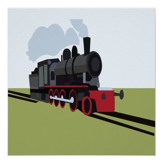 Stoomtrein Spoorweg Perfect Poster (Voorkant)
