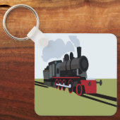 Stoomtrein Spoorweg Sleutelhanger (Voorkant)