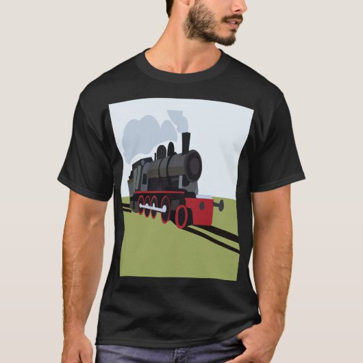 Stoomtrein Spoorweg T-shirt (Voorkant)