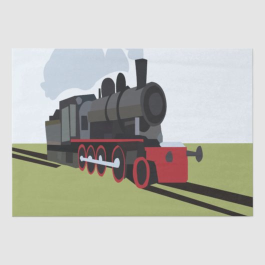 Stoomtrein Spoorweg Tissuepapier (Voorkant)