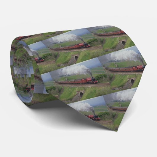 Stoomtrein Stropdas (Opgerold)