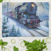 Stoomtrein Theedoek (Gevouwen)