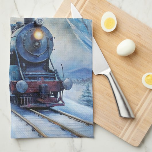 Stoomtrein Theedoek (Quarter Fold)