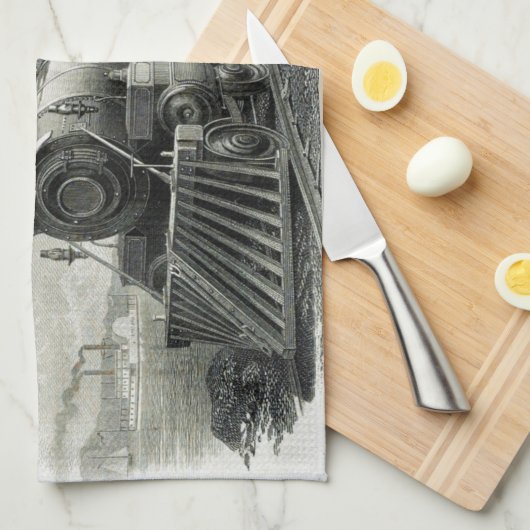  stoomtrein theedoek (Quarter Fold)