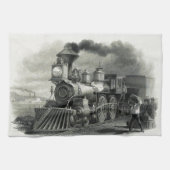  stoomtrein theedoek (Horizontaal)