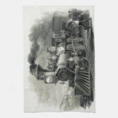 stoomtrein theedoek (Verticaal)