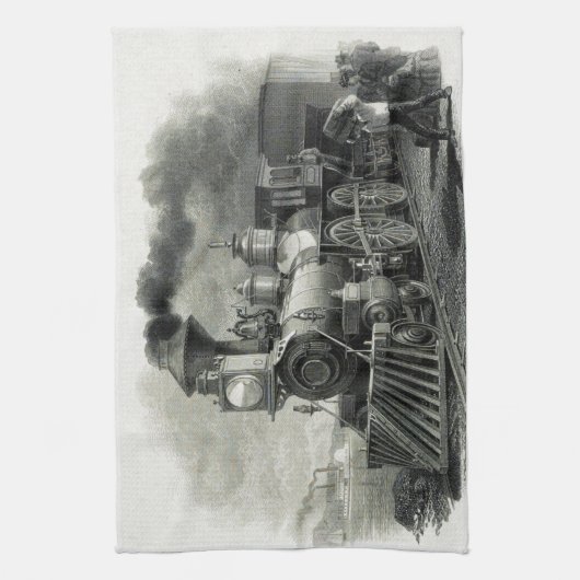  stoomtrein theedoek (Verticaal)