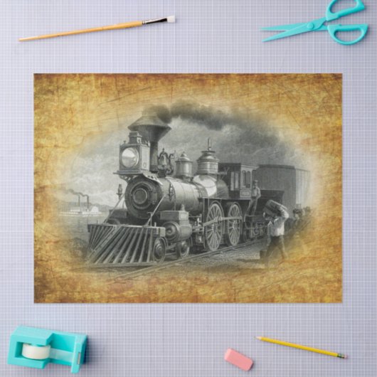 stoomtrein tissuepapier (Craft)