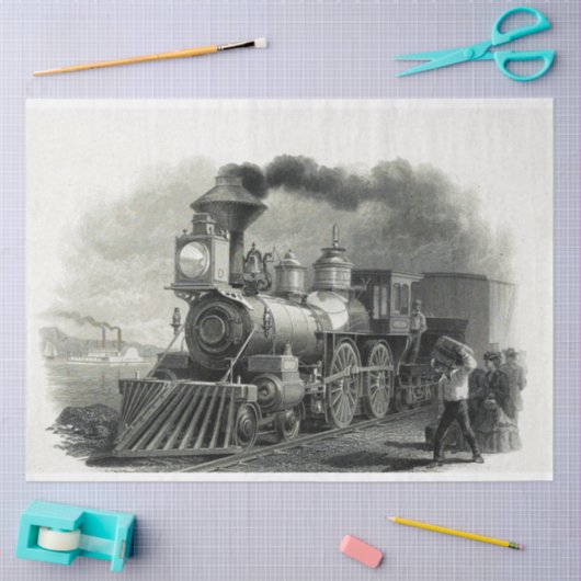  stoomtrein tissuepapier (Craft)